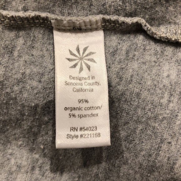 Athleta grey cotton dress wrap with braid waist  trim size L - Picture 9 of 11